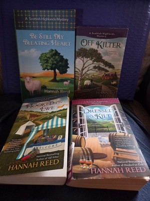 Scottish Highlands Mystery , 4 book set, Hannah Reed; Hooked on Ewe, Off Kilter+
