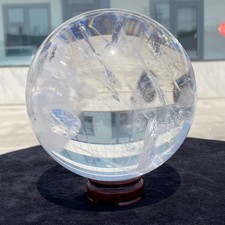 10.6LB TOP Natural Blanco Cristal Transparente Cuarzo Cristal Bola Reiki Reparación