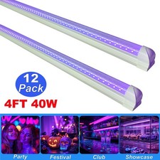12/24PC 4FT UV Led Black Light Bar, Stage Lighting Bedroom Halloween Decorations