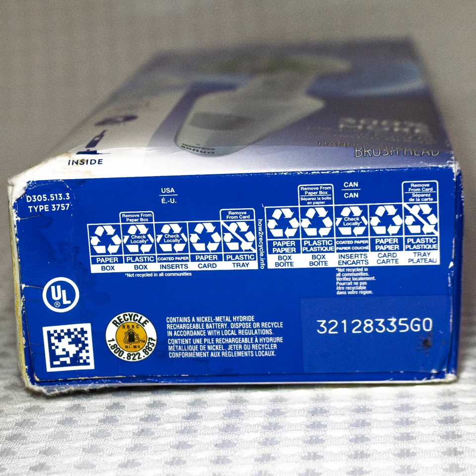 Oral-B Pro 1000 электрическая зубная щетка только коробка - пустая упаковка - Изображение 4 из 4