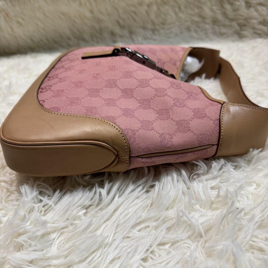 GUCCI Jackie GG Shoulder Bag Canvas Leather Trim Vintage Japan F/S USED thumbnail 23