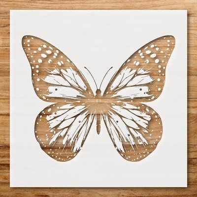 Butterfly Silhouette Wall Art Reusable Plastic Stencil - StencilAir