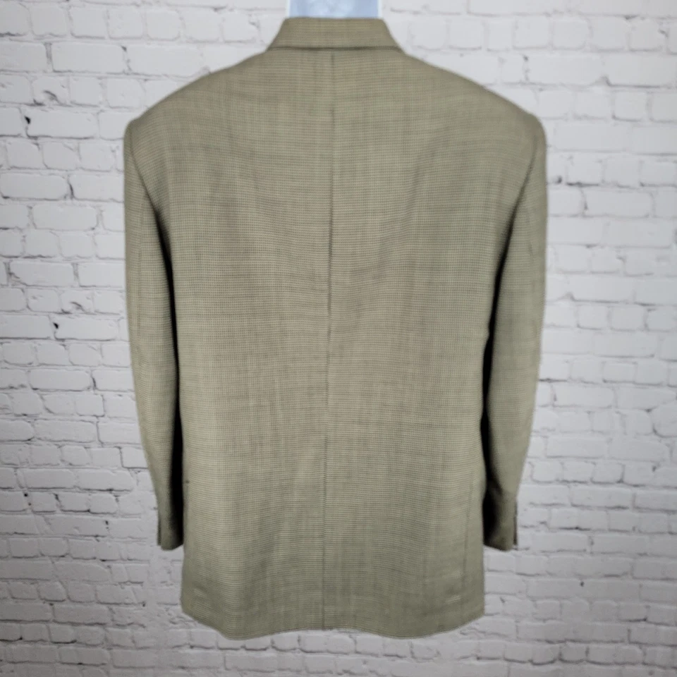 Blazer Abrigo Deportivo Gianfranco Ruffini Italia Negro Beige Lana Worsted Talla 42R Foto 2 de 4