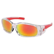 Mcr Safety Sr14r Swagger, Safety Glasses Anti-Scratch, Red Mirror Lens,