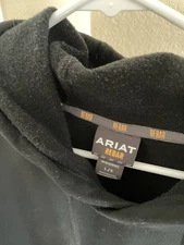 Ariat Workman Black Lg Men's Pullover Hooded Sweatshirt Water Repellent