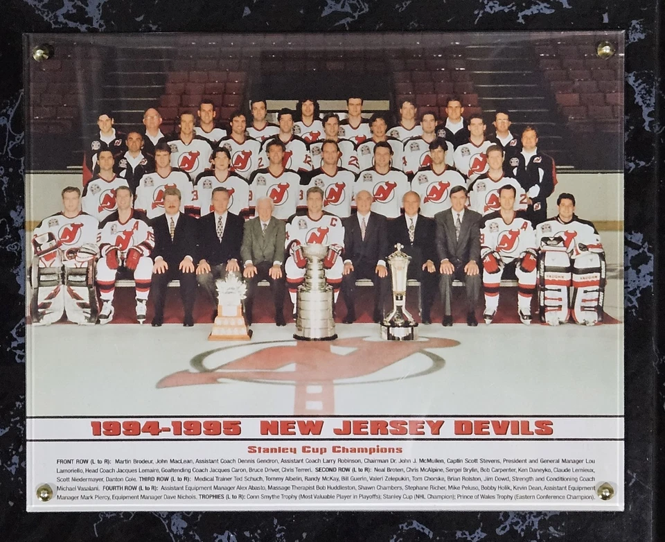 Placa de campeones de la Copa Stanley 1994-1995 New Jersey Devils Foto 2 de 3