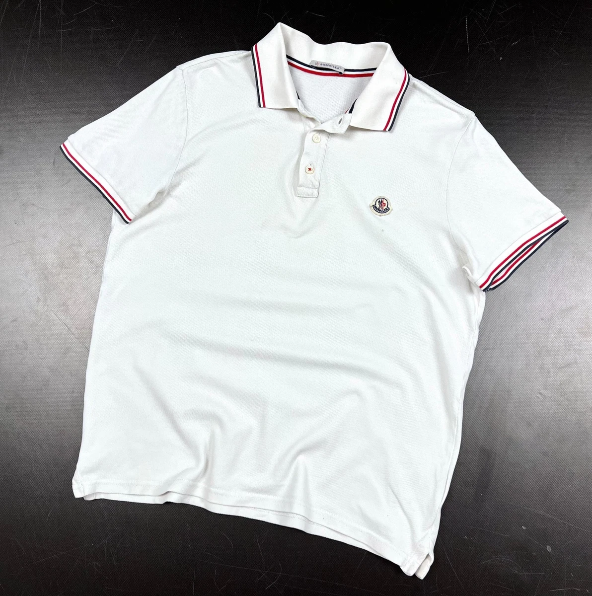 Moncler slim fit polo ポロシャツ MONCLER Slim-Fit Logo-Appliquéd Cotton-Piqué Polo Shirt for Men