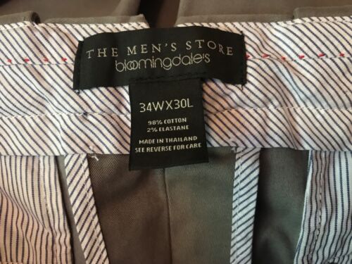The Men’s Store Bloomingdales Gray Cotton Slacks 36x34, 34x30 - Picture 7 of 10
