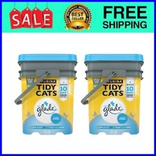 Purina Tidy Cats Clumping Cat Litter, Glade Clear Springs Deodorizing, 35lb x2