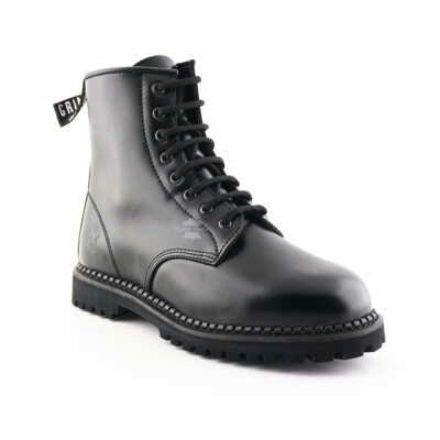 Grinders Cedric CS Stiefel Schwarz Derby Unisex Cowboy Western Biker Leder Boots