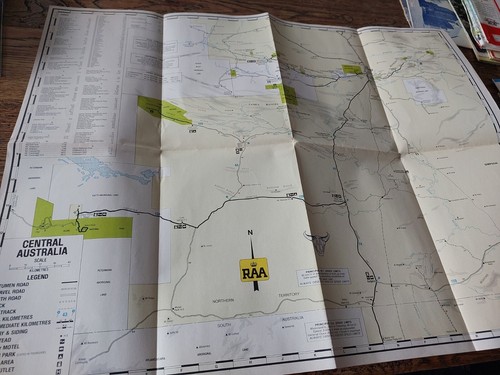 Central Australia RAA Vintage Large paper folded map 1988 - Picture 5 of 5