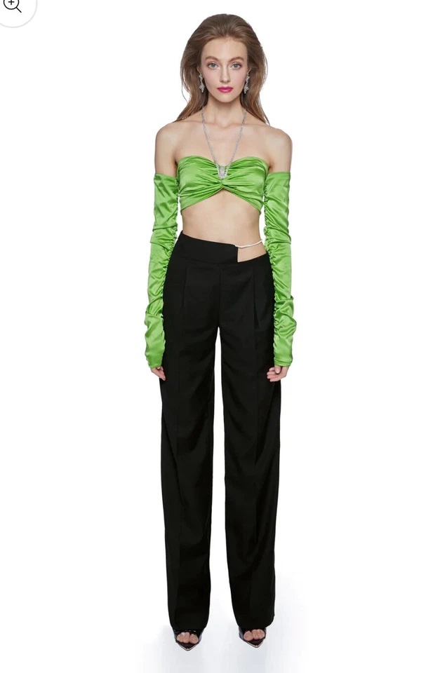 Pantalones Nana Jacqueline Hallie negros de pierna ancha talla L grandes nuevos sin etiquetas Foto 2 de 4