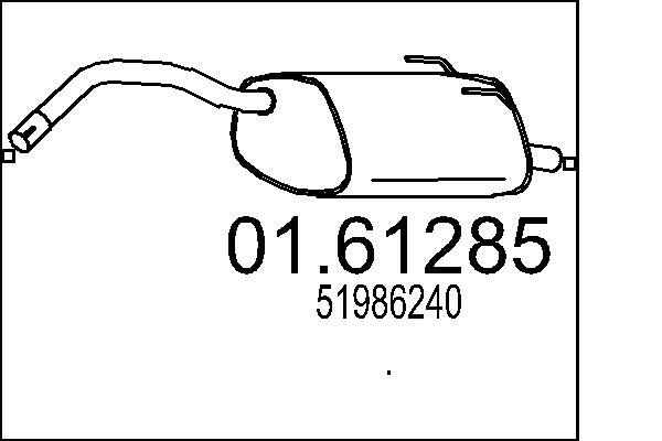 MTS EndschalldäMpfer SchalldäMpfer Passend FüR Fiat Panda 0.9 01.61285-image