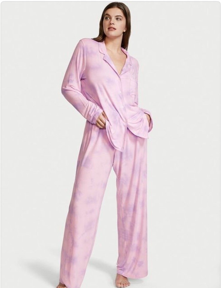 Victoria’s Secret Modal Long Pajama Set Buy Modal Soft Long Pajama Set, Black - Order Pajamas Sets