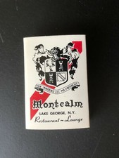 OLD Vintage "MONTCALM" Restaurant-Lounge, Lake George, NY matchbox MADE IN USA