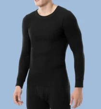 Fruit Of The Loom Mens Large Thermal Crew Shirt Top Wicking Underwear L -2 Pack
