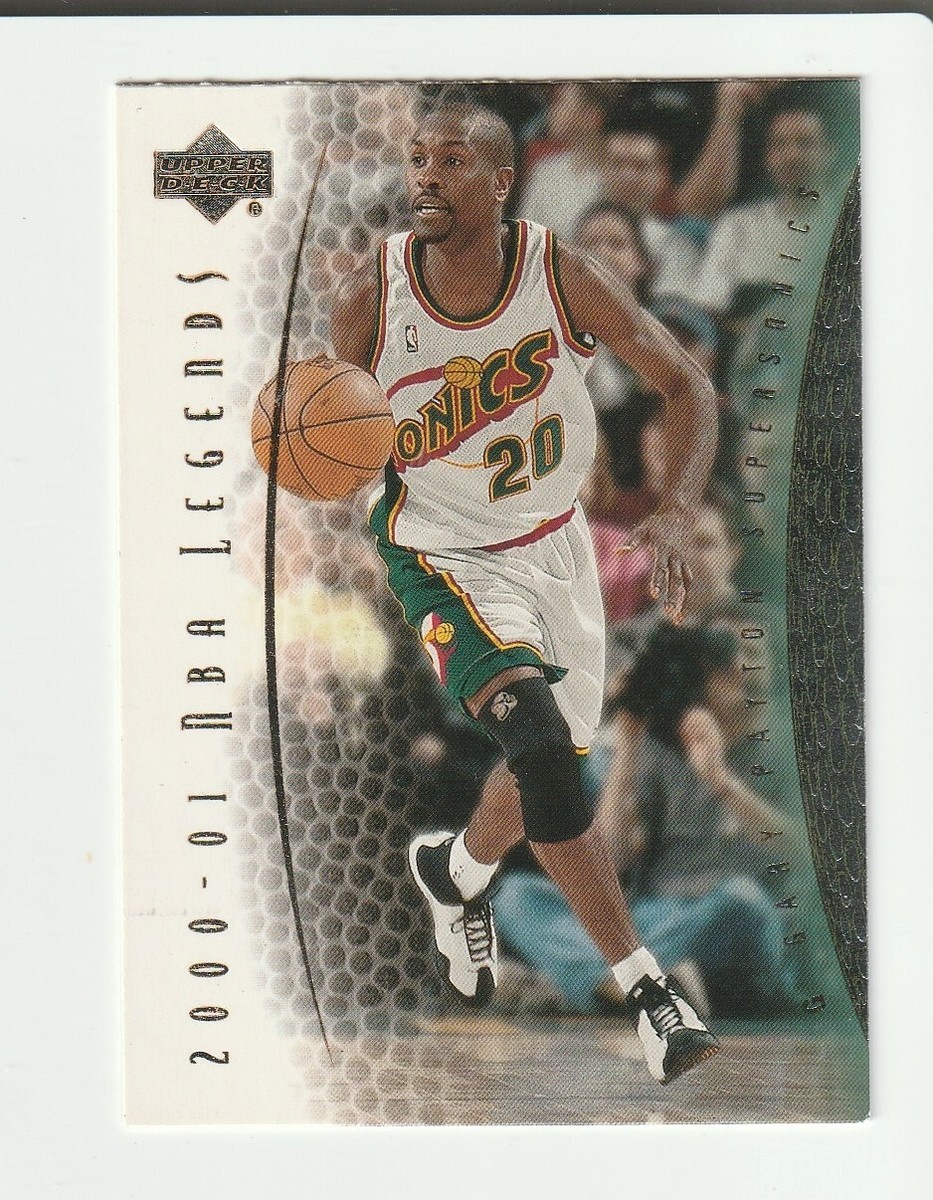 2000-01 Upper Deck NBA Legends #30 Gary Payton card, Seattle Supersonics HOF