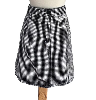 White Stag Gingham Black & White Check 26W Skort/Skirt Shorts w/Pockets