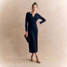 Sezane Women's Organic Cotton Wool Pit Strip Dress