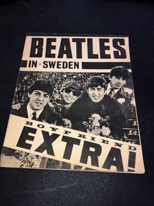 The Beatles In Sweden - Boyfriend Extra Original Vintage UK Magazine