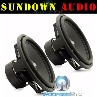 (2) SUNDOWN AUDIO SA-15 D2 CLASSIC 15'' 750W RMS DUAL 2-OHM SUBWOOFERS SPEAKERS