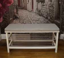 Graues Echt Leder Bank Auflage Sitzpolster Lederkissen Bankauflage Sitz Kissen 