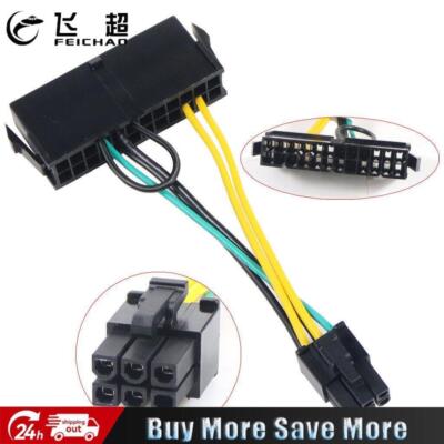 ATX 24Pin to 6Pin Power Supply Cable Cord 24p to 6p 18AWG Wire for Lenovo DELL