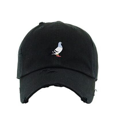 Pigeon Vintage Baseball Cap Embroidered Cotton Adjustable Distressed Dad Hat