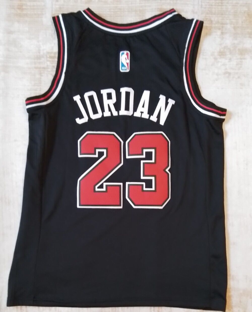 Michael Jordan Chicago Bulls Black Nike Jersey Mens Size 44