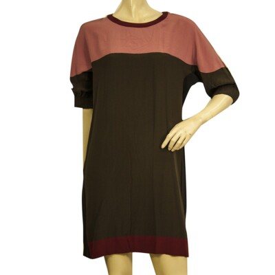 miu miu dress brown MIU MIU Midi sleeveless Dress BROWN main image 0