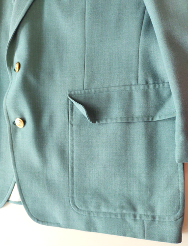 John Weitz Palm Beach Single Breasted Double Gold Button Light Green Blazer USA - Picture 7 of 24