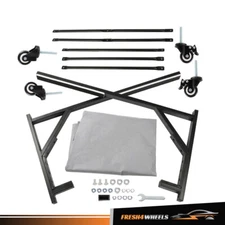 Hard Top Carrier Rack Storage Cart Holder Stand & Cover Fit For Mercedes-Benz