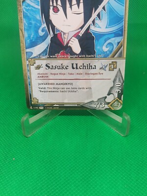 Naruto CCG - CHIBI - Sasuke Uchiha 1192 - PROMO 1st Ed Tournament