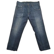 Levis 569 Jeans Mens 36x30 Loose Straight Fit Blue Denim Button Flap Pockets