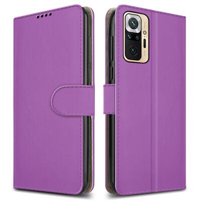 Für Xiaomi Redmi Note 11 10S Pro 5G 4G Hülle, Leder Wallet Cover + Displayschutz