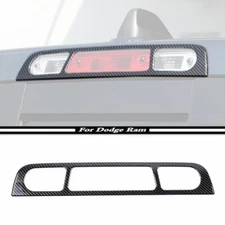 3rd Third Brake Tail Light Lamp Cover Trim For Dodge RAM 1500 19-24 Carbon Fiber