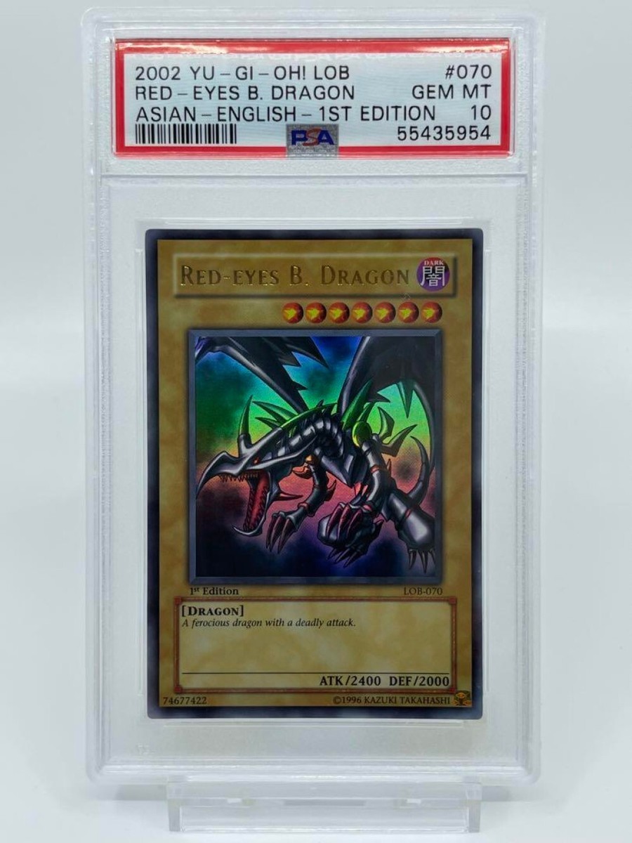 PSA10 YuGiOh Red Eyes B. Dragon LOB-070 1st Edition Ultra PSA10 YuGiOh Red Eyes B. Dragon LOB-070 1st Edition Ultra