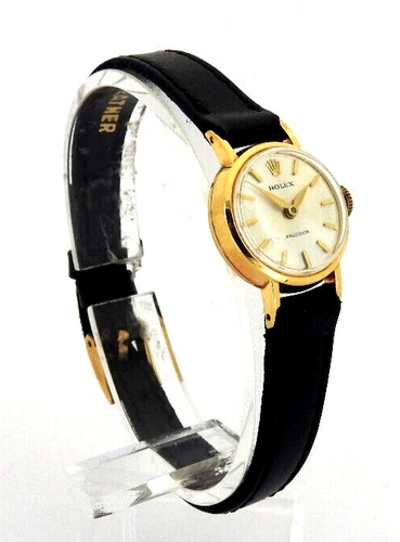 VINTAGE ROLEX PRECISION SWISS MADE 18K SOLID GOLD 18 JEWEL WOMENS J9488