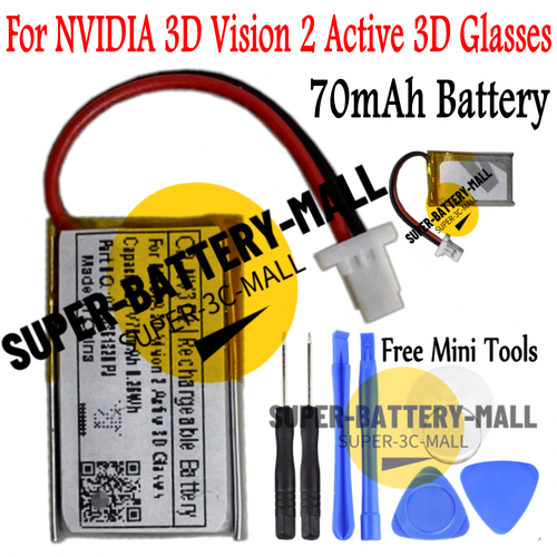 70mAh Repair Battery for NVIDIA 3D Vision 2 Active 3D Glasses NVIDIA Battery eBay