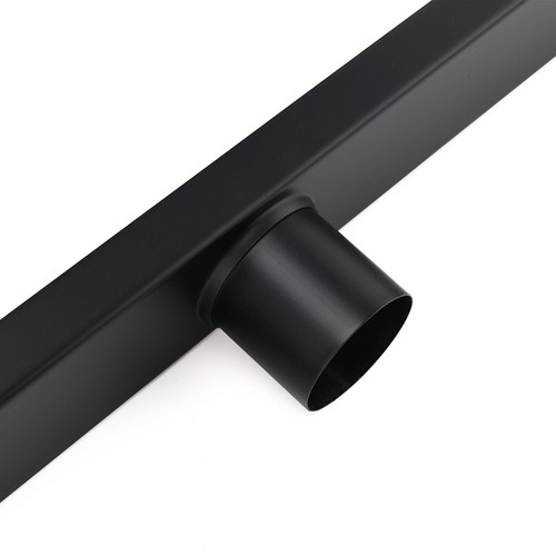 Matte Black Square Bathroom Wall Spout Basin Mixer Tap Shower Head Grate Waste - Picture 159 of 198