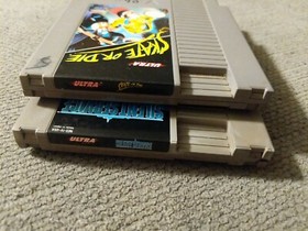 Skate or Die & Silent Service. Nintendo NES Cleaned & Tested Authentic. 