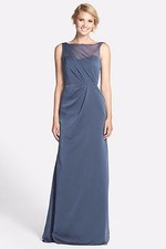 Jim Hjelm Occasions Drape Back Luminescent Chiffon A-Line Gown size 14 
