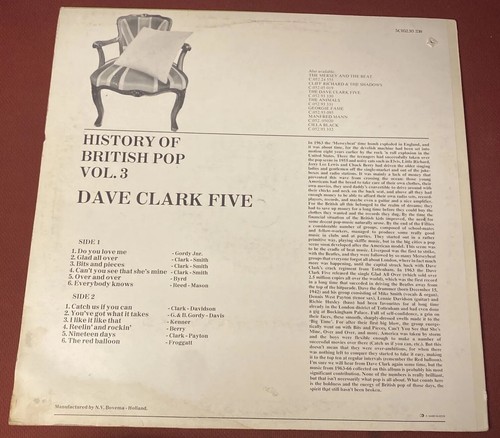 DAVE CLARK FIVE:HISTORY OF BRITISH POP VOL 3 Holland LP (5) - Picture 2 of 8