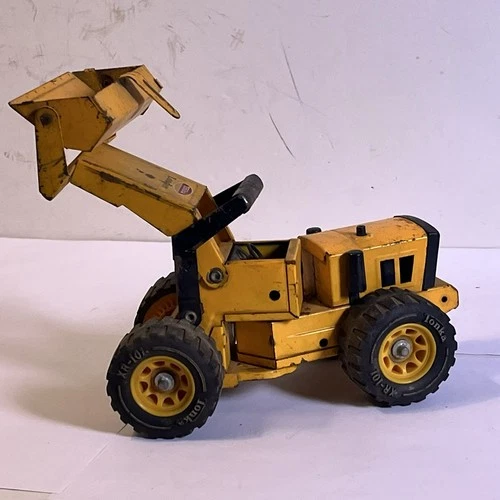 Vintage TonkaFront End Loader Steel Pressed Metal 1970s Construction Toy *Works!