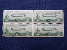 U.S. SCOTT C18 BABY ZEP BLOCK OF 4 MNH VF