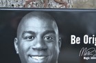 MAGIC JOHNSON COORS BE ORIGINAL 2001 28X23 Sign NOS Lakers Basketball NBA beer — photo 7