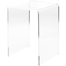 Plymor Clear Acrylic Vertical Square Riser, 15" H x 10" W x 10" D 3/8" thick 