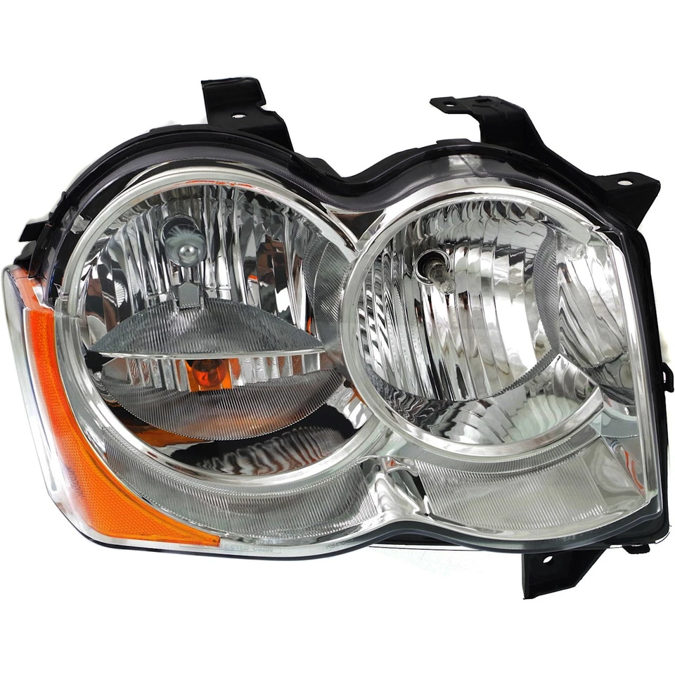 Left and Right Headlights For Jeep Grand Cherokee 2008-2010 Halogen with Bulb(s) - Image 2 of 4