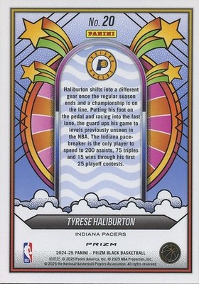 Tyrese Haliburton 2024-25 Prizm Black GROOVY SSP CASE HIT Indiana
