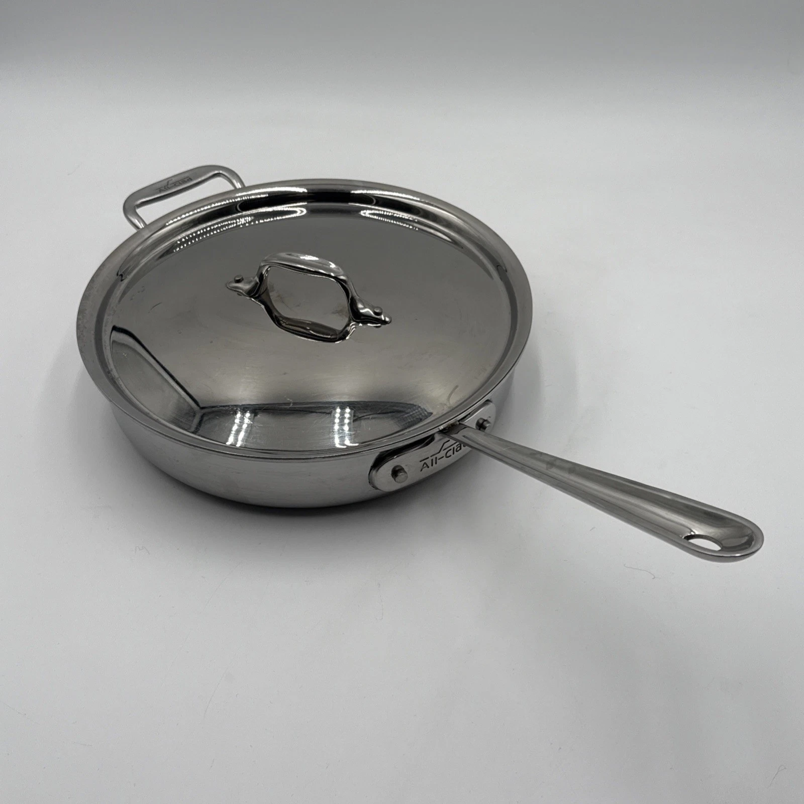 All-Clad 11” Metalcrafters Stainless Steel Non-Stick Frying Pan Skillet 3 qt Lid